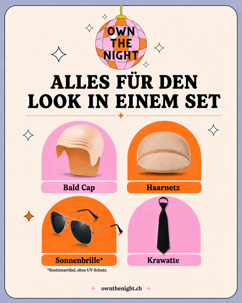 Konzert Party Set - Kompletter Look - Gratis Versand